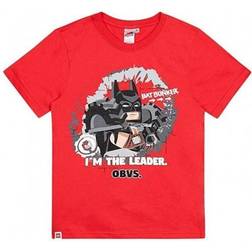 Lego Wear Movie Boys Batman IÃÂ´m The Leader Obvs T-shirt (9-10 Years) (Red)